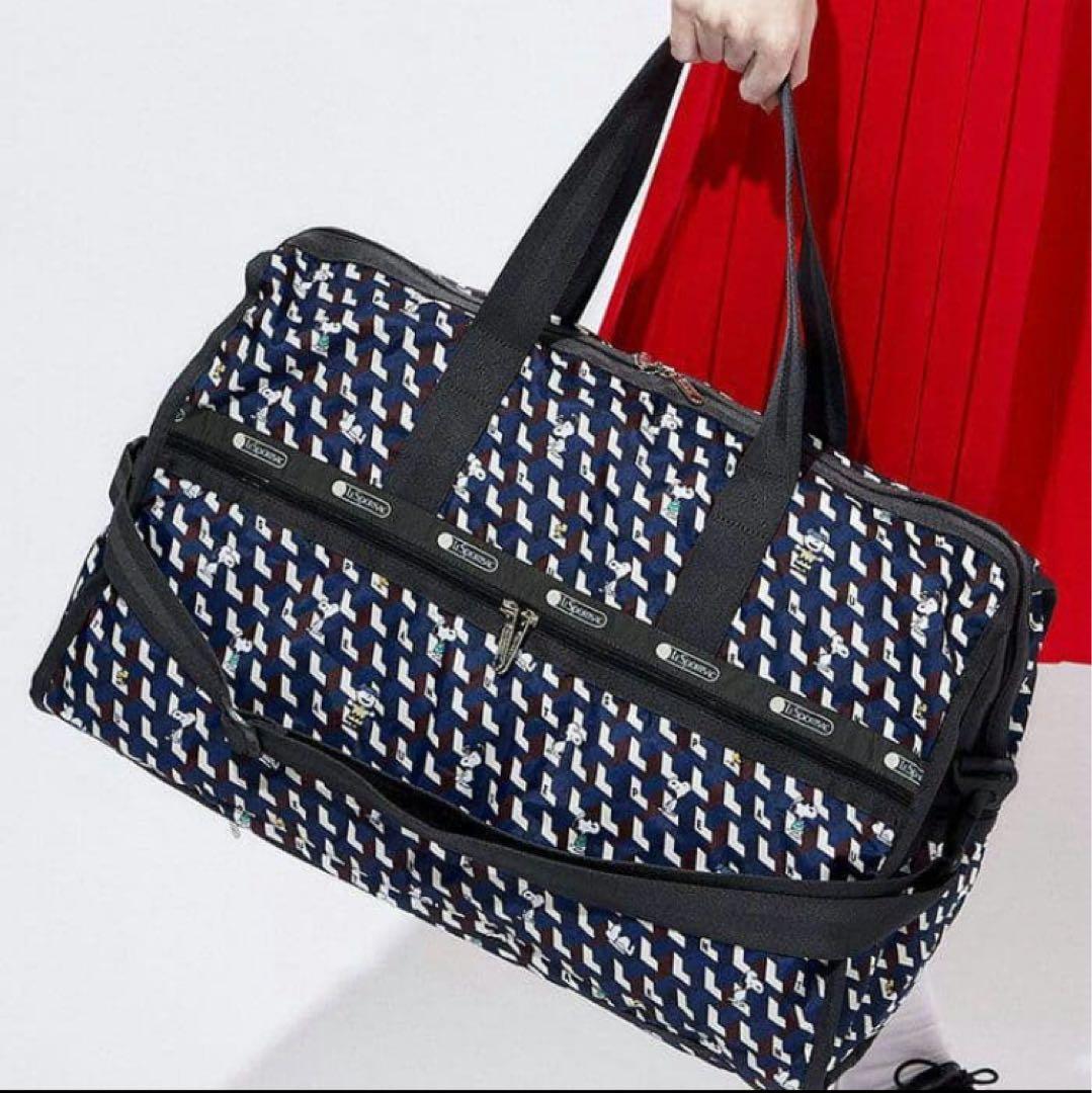 レスポートサック 大容量 スヌーピー ジオメトリック ボストンバッグ