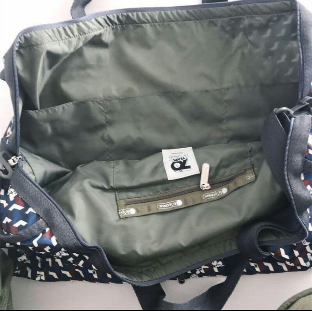 レスポートサック 大容量 スヌーピー ジオメトリック ボストンバッグ