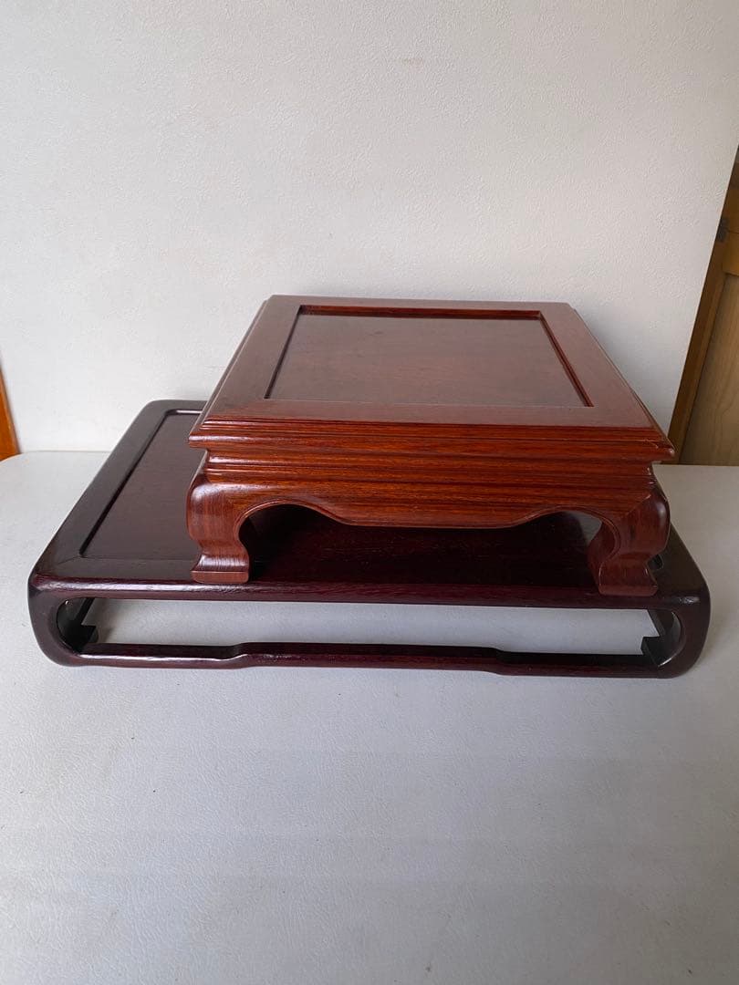 花台　木製　花梨　床の間　和風　盆栽台　飾り台　飾り板　敷板