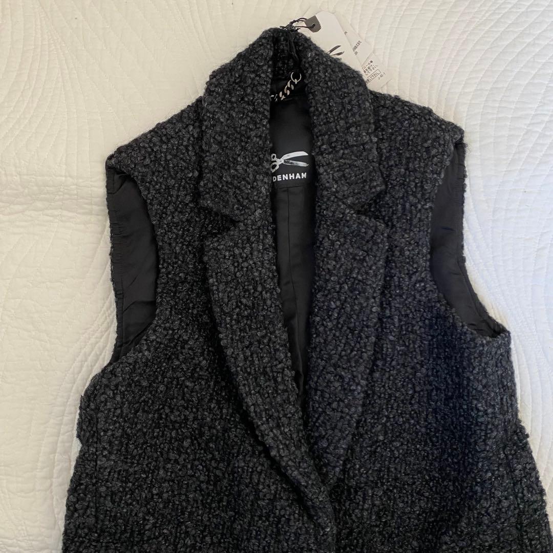 ち*り様 【新品タグ付き】DENHAM デンハム ウール ベスト ロングジレ S