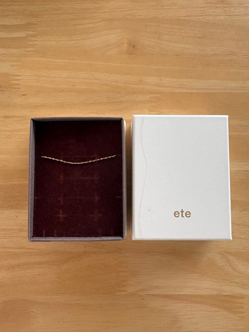 ete ゴールドスクリューチェーンブレスレット