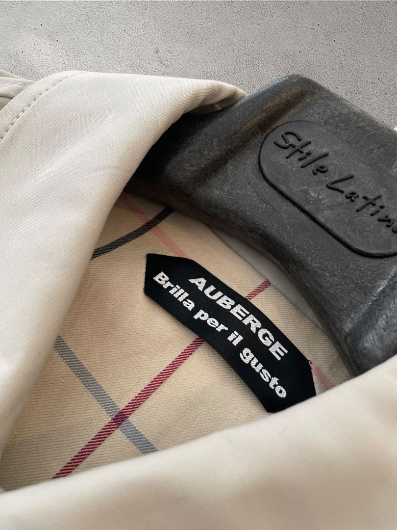 オーベルジュ×ブリッラ⭐️カーコート⭐️40⭐️ステンカラー23ssオイスターベージュ