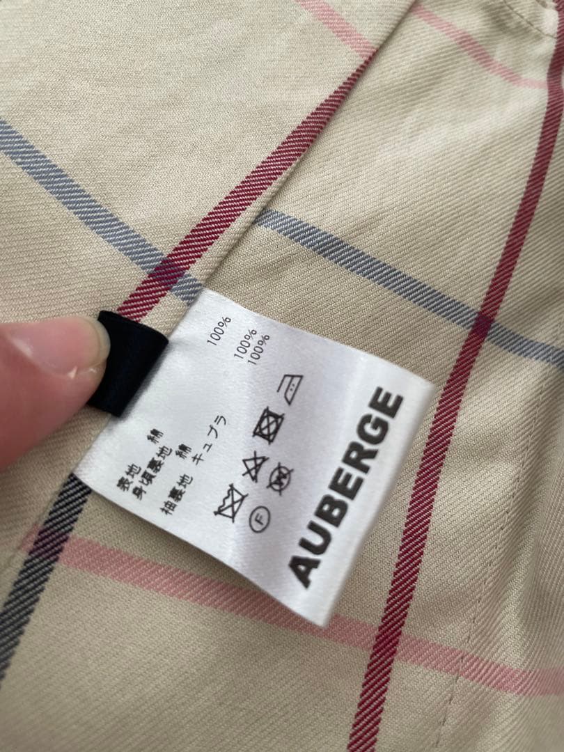 オーベルジュ×ブリッラ⭐️カーコート⭐️40⭐️ステンカラー23ssオイスターベージュ