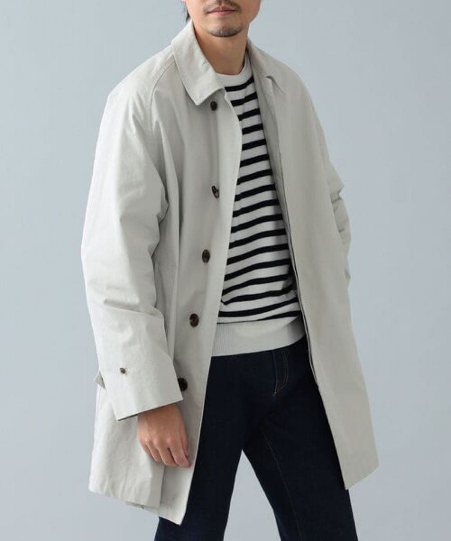 オーベルジュ×ブリッラ⭐️カーコート⭐️40⭐️ステンカラー23ssオイスターベージュ