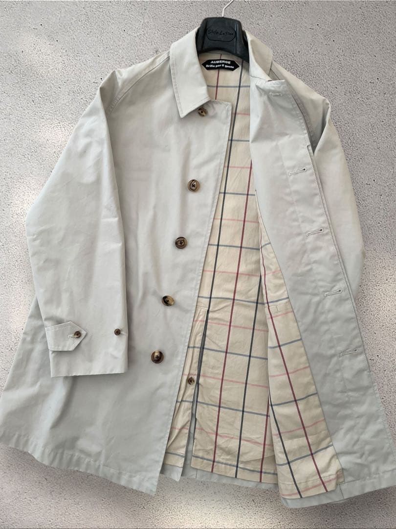 オーベルジュ×ブリッラ⭐️カーコート⭐️40⭐️ステンカラー23ssオイスターベージュ