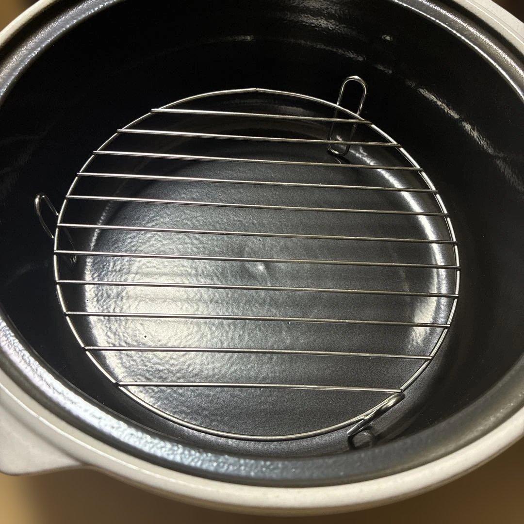 【未使用】セラポット　cesapot ホワイト　深鍋浅鍋　網　フタ　4点セット