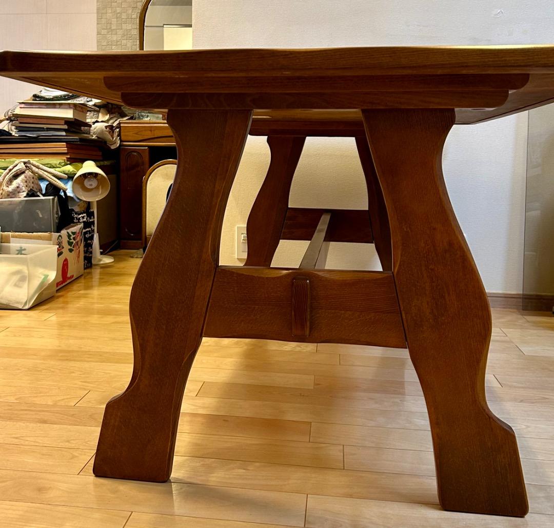 【送料込み】ダイニングテーブル　1,500×920　天然木　柏木工　飛騨家具