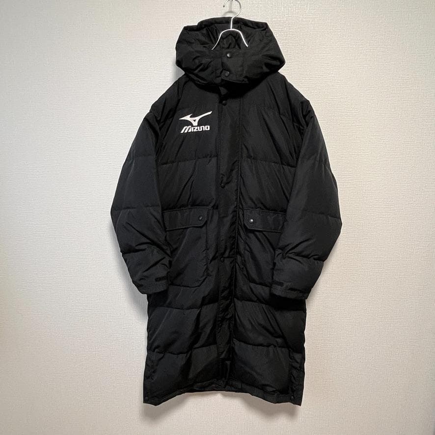 【良品】 MIZUNO ミズノ 刺繍ロゴ ダウン ベンチコート