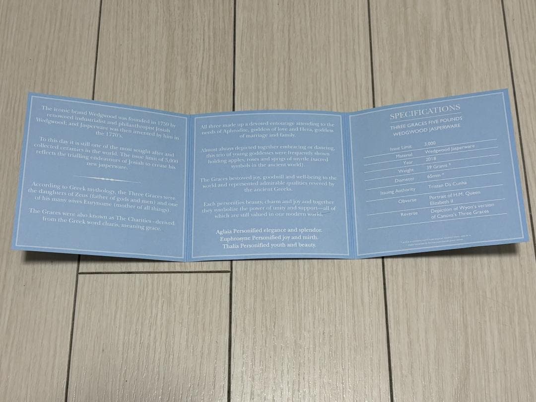 【新品】ウエッジウッド スリーグレイセス　2018トリスタンダクーニャ　陶貨