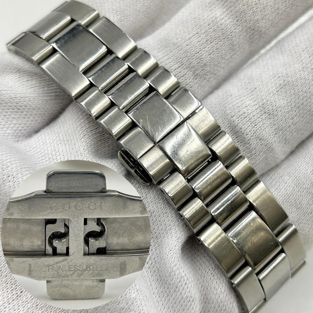 稼動品 グッチ GUCCI メンズ 腕時計 101J ブラック文字盤 クォーツ
