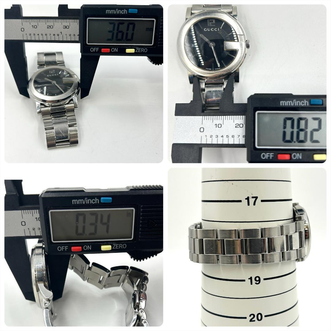 稼動品 グッチ GUCCI メンズ 腕時計 101J ブラック文字盤 クォーツ