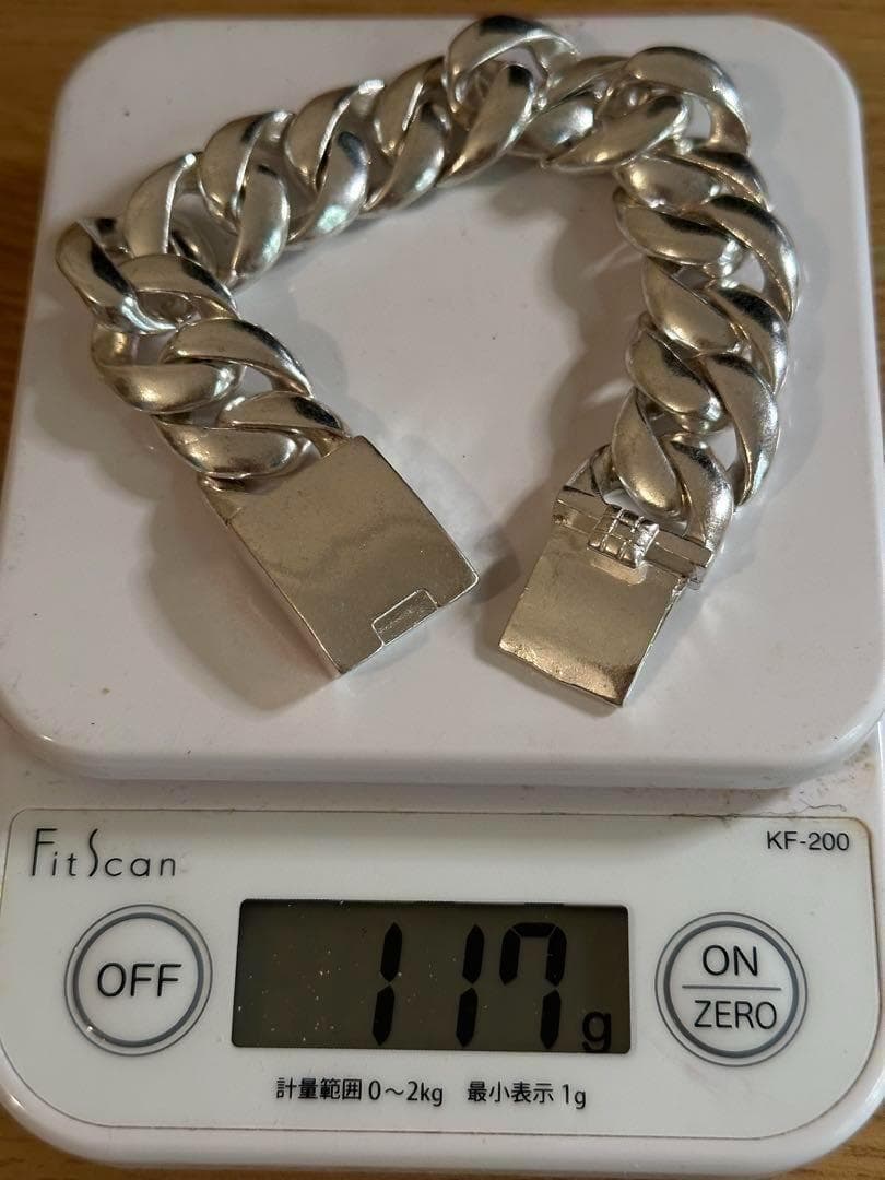 超重厚 117g80sヴィンテージ ブレスレット　シルバー925