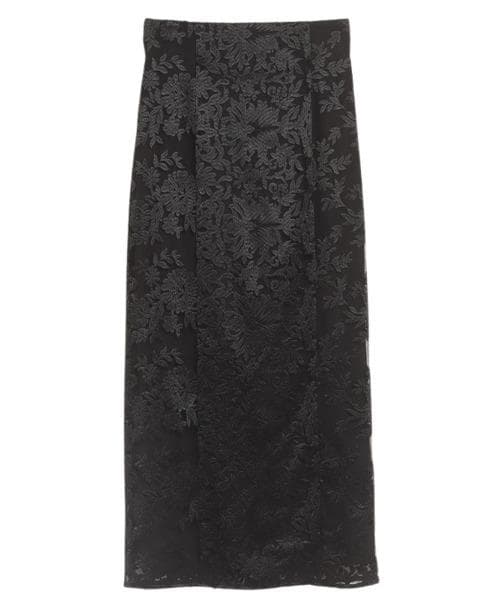 anuans エンブロイダリーレースタイトスカート BLACK/Mサイズ