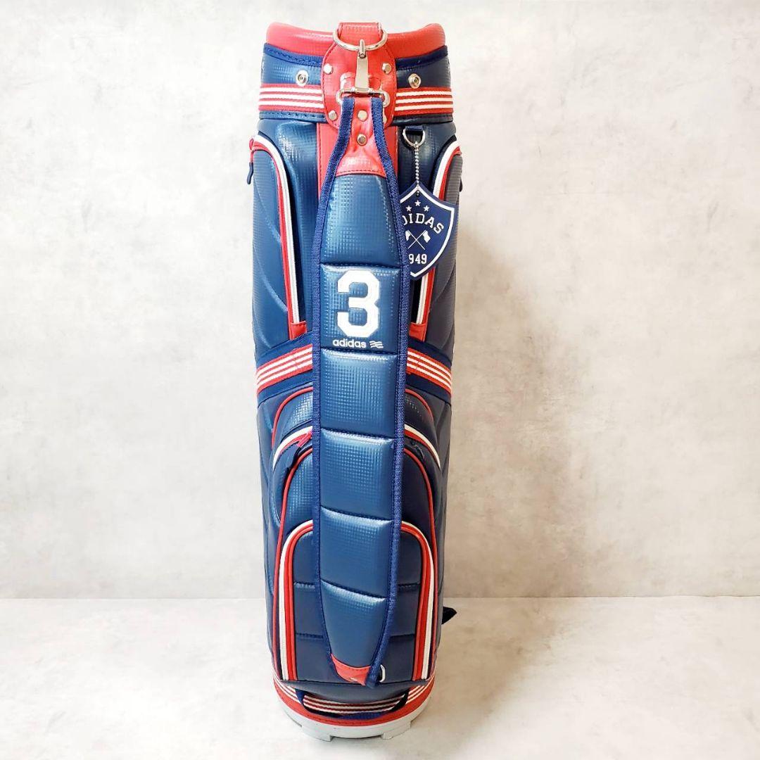 希少 アディダス ゴルフバッグ キャディバッグ ネイビー/レッド adidas