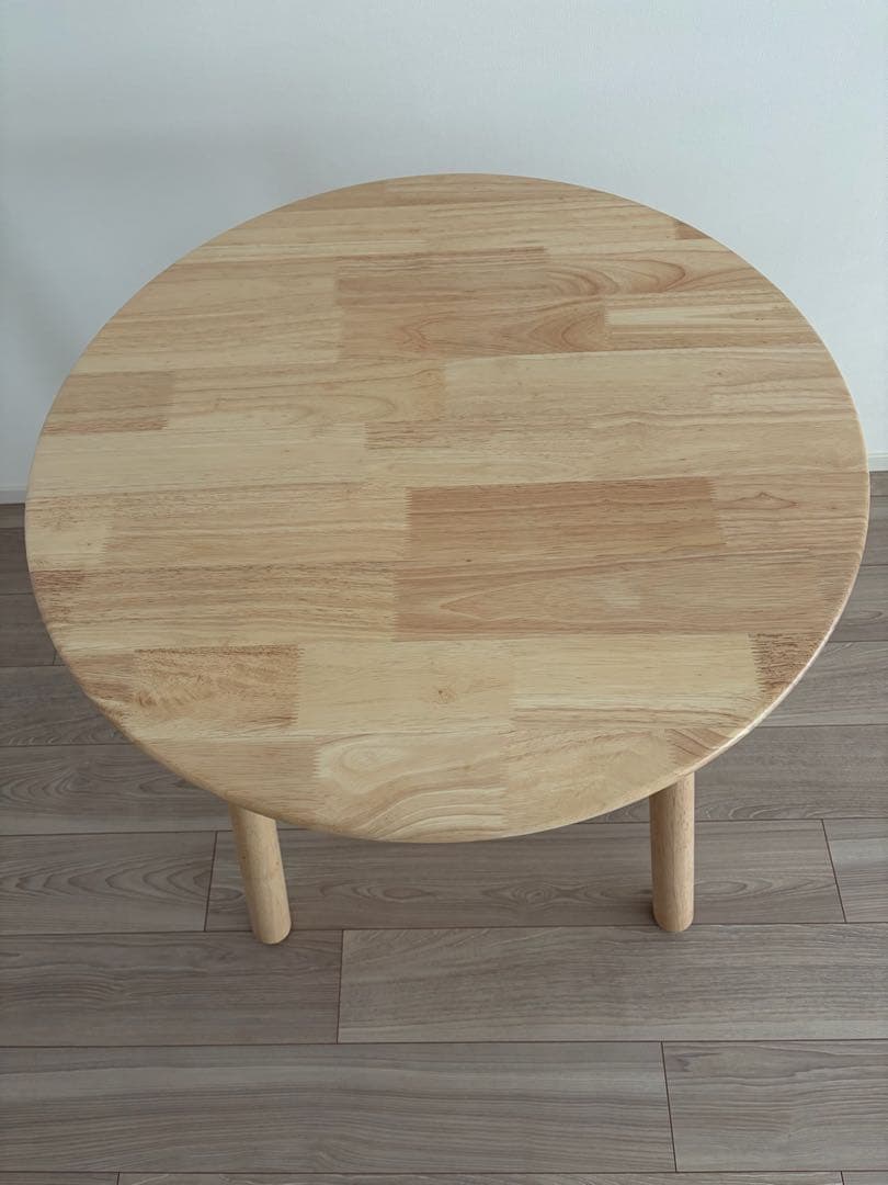 ダイニングテーブル 丸テーブル 北欧風 円形 木製 無垢 天然木