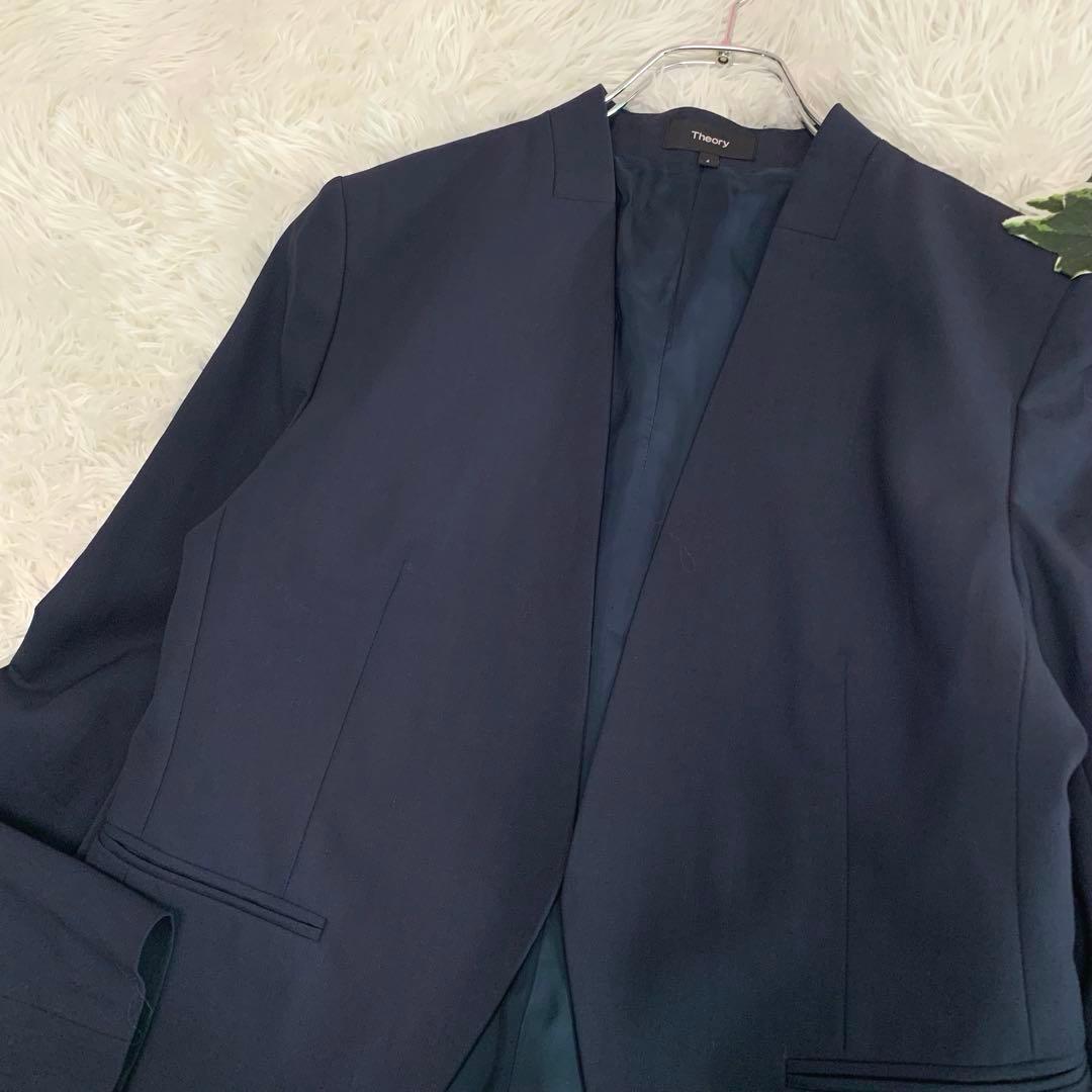F13. Theory【現行タグ/ノーカラージャケット＆パンツ スーツ】L相当