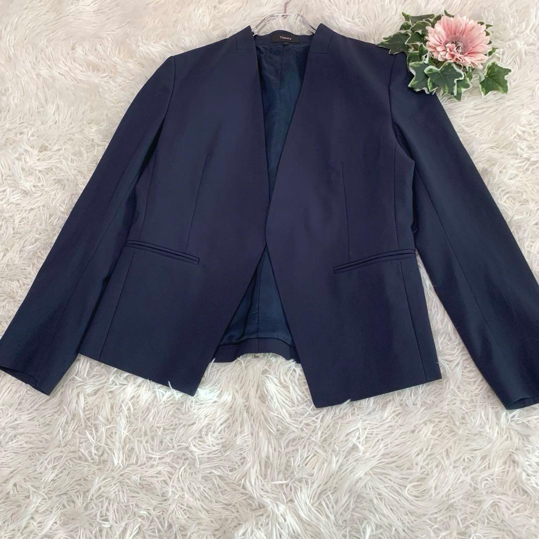 F13. Theory【現行タグ/ノーカラージャケット＆パンツ スーツ】L相当