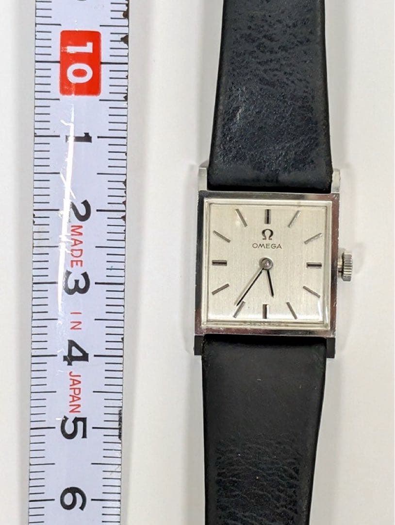 OMEGA オメガ レディース 手巻き 角型 純正ベルト 70年代 ビンテージ