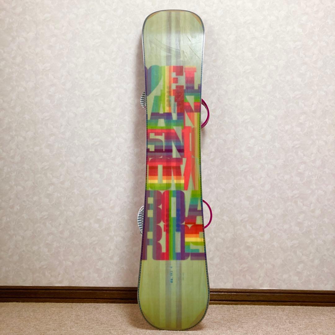 ELAN MIRROR スノーボード　142cm　ピンクバインディング　セット