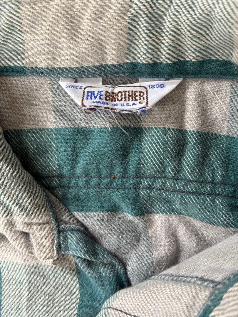 80s ファイブブラザー　ブロックチェック　M