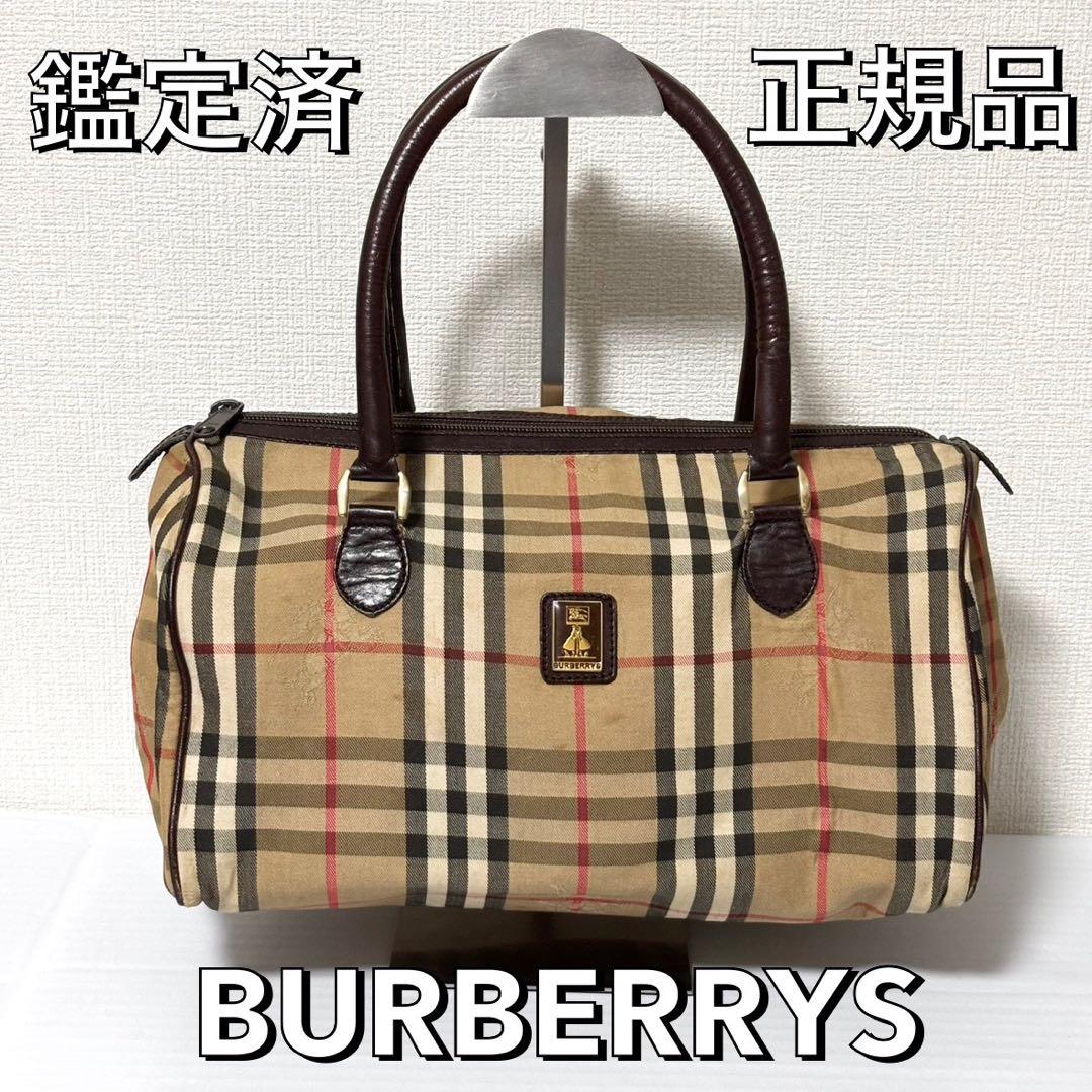 正規品 鑑定済 Burberrys ミニボストンバッグ ノバチェック a81