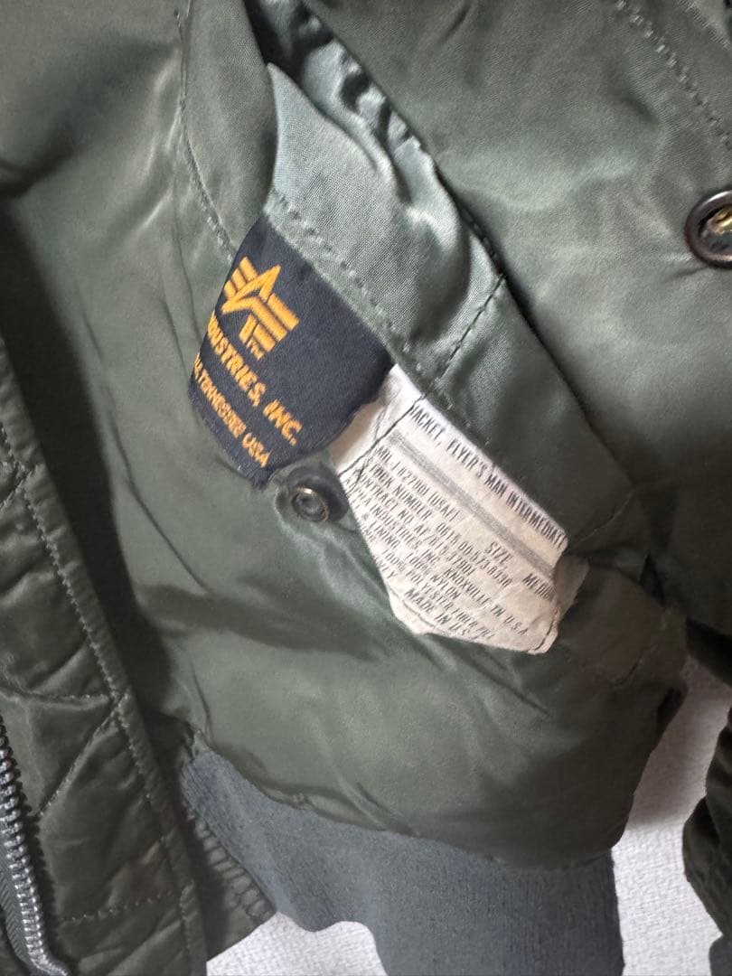 \"希少\" ALPHA アルファ　MA-1 Mサイズ　80s USA製