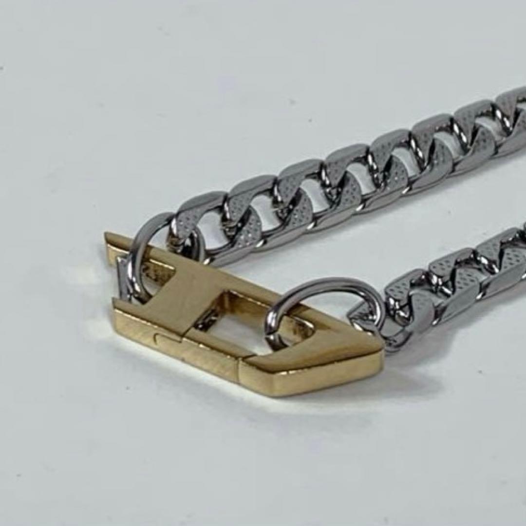 DEISEL ディーゼル　Dロゴネックレス　DX1343 スチール