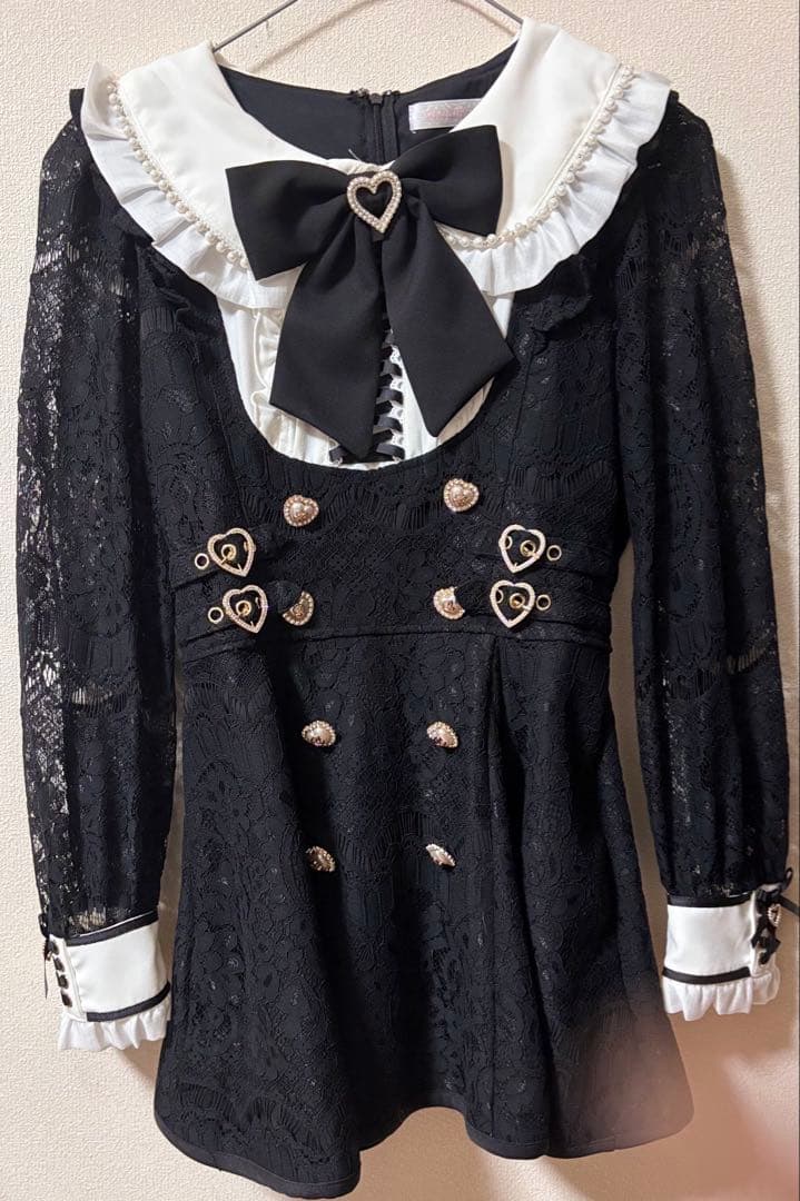 LIZLISA サイドハートバックルレースセットアップ