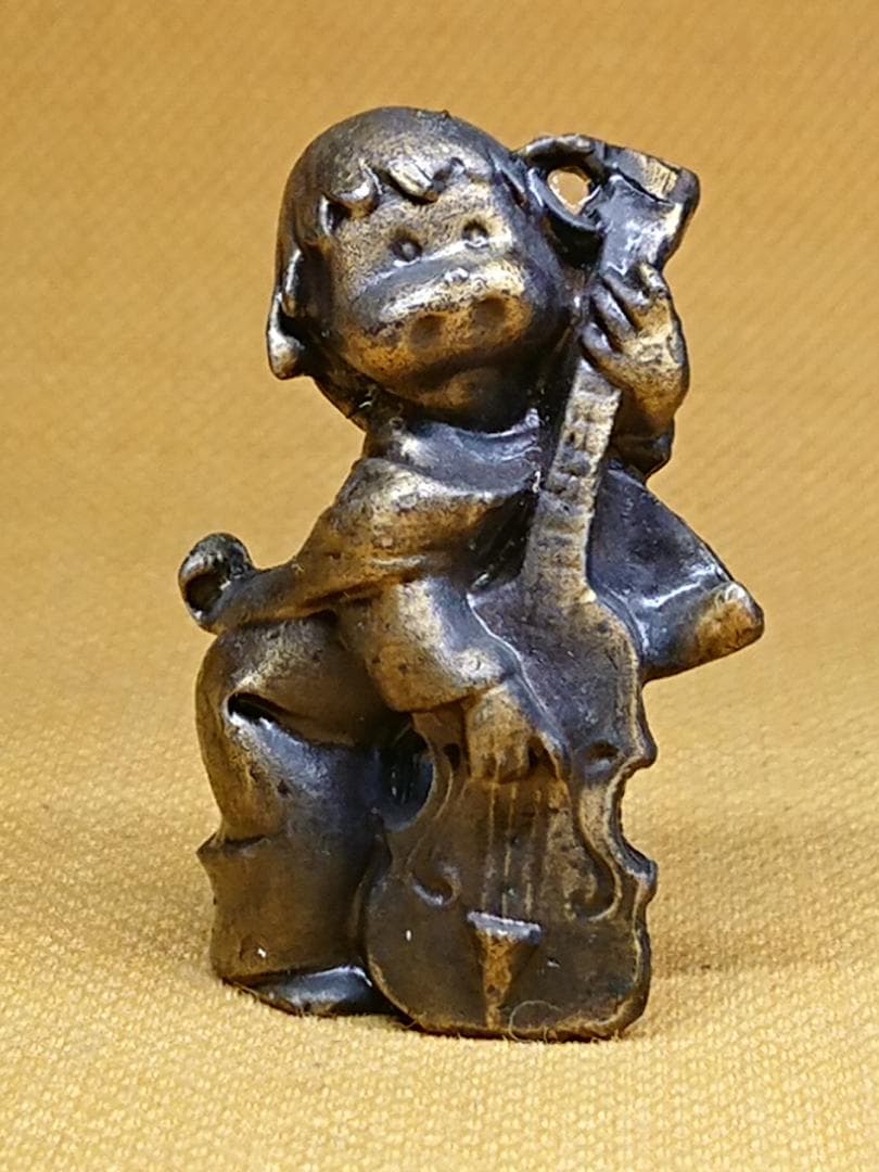 人形　銅製　ブロンズ像　イタリア　置物　インテリア　工芸品　美術品　A2529