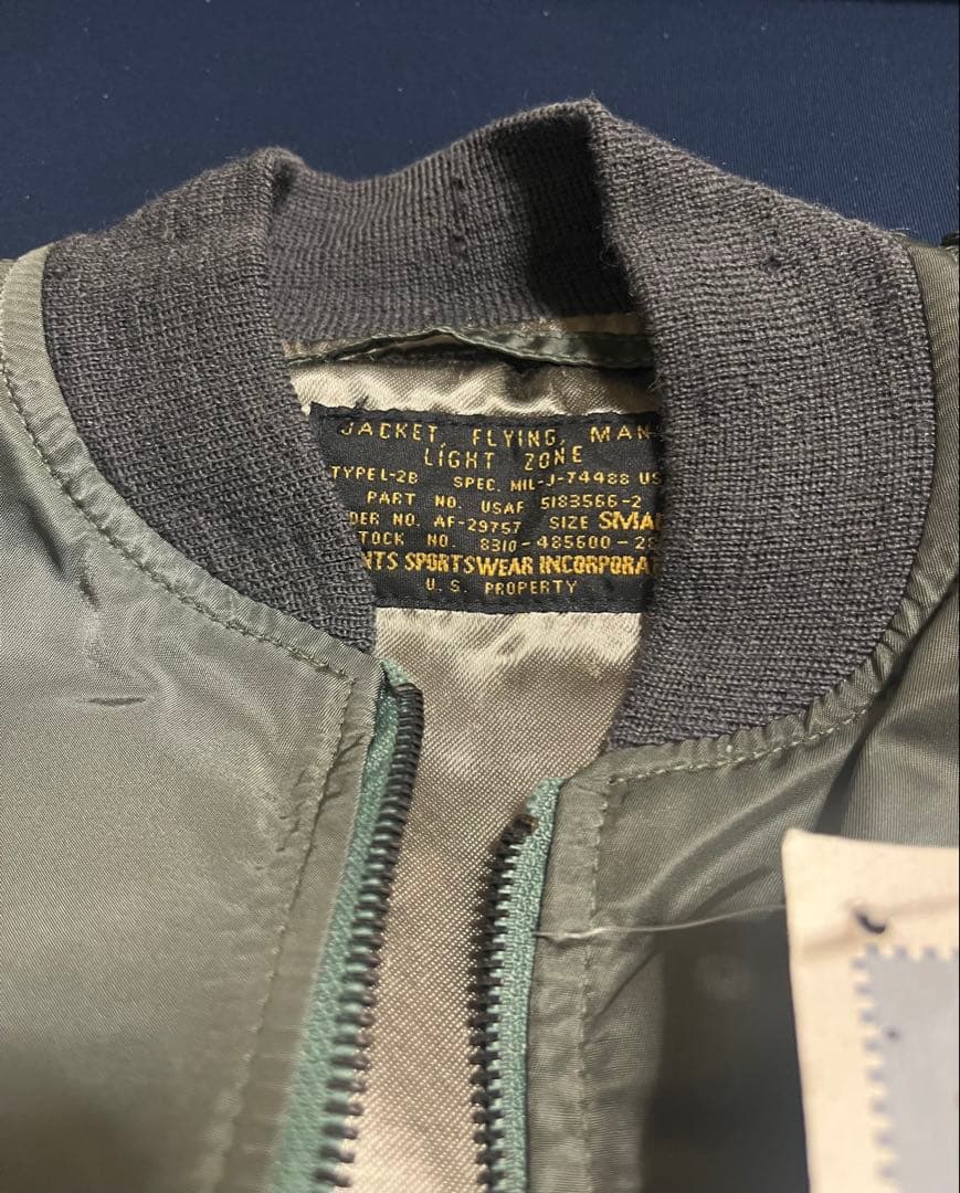 希少 90s 未使用USA製 Brents L-2B MA1 SMALL