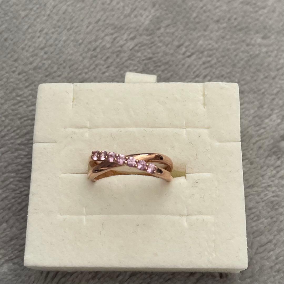 【TSUTSUMI】K10ピンクゴールドピンクサファイアリング（ピンキーリング）
