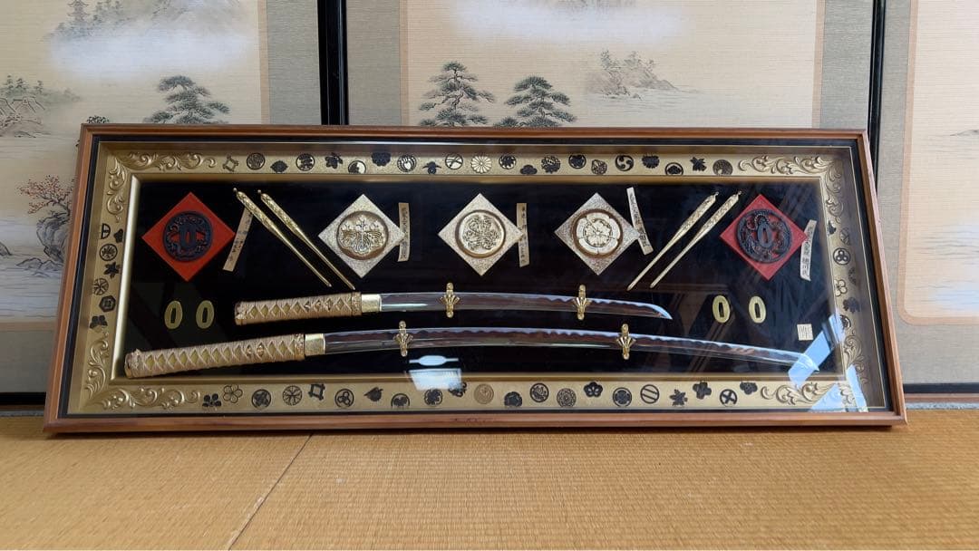 日本刀 模造刀 御三家紋 和室 昭和