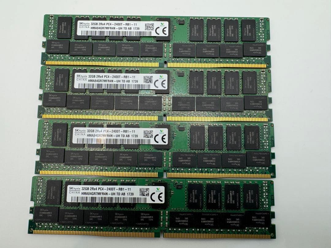 ⑤ SK hynix DDR4 32GB4枚 PC4-2400T-RB1-11