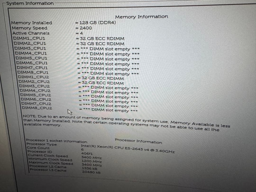 ⑤ SK hynix DDR4 32GB4枚 PC4-2400T-RB1-11