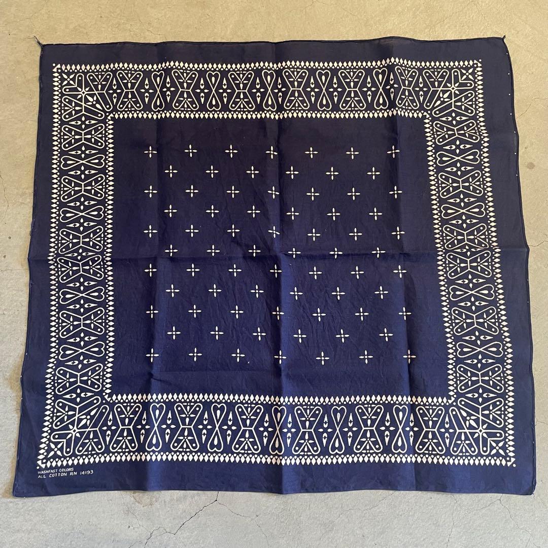 60s バンダナ クロス　クロス柄　USA製　ビンテージ