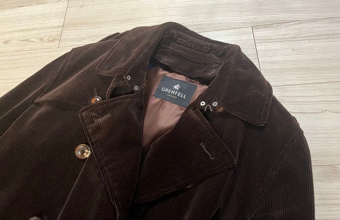 定価17.5万 GRENFELL 西口氏 コーデュロイ トレンチコート 36