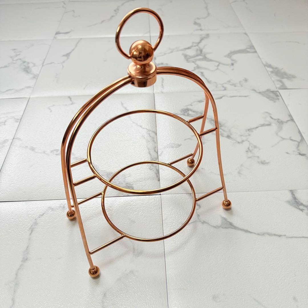 HEREND ヘレンド 2段 ケーキスタンド 35cm ローズゴールド