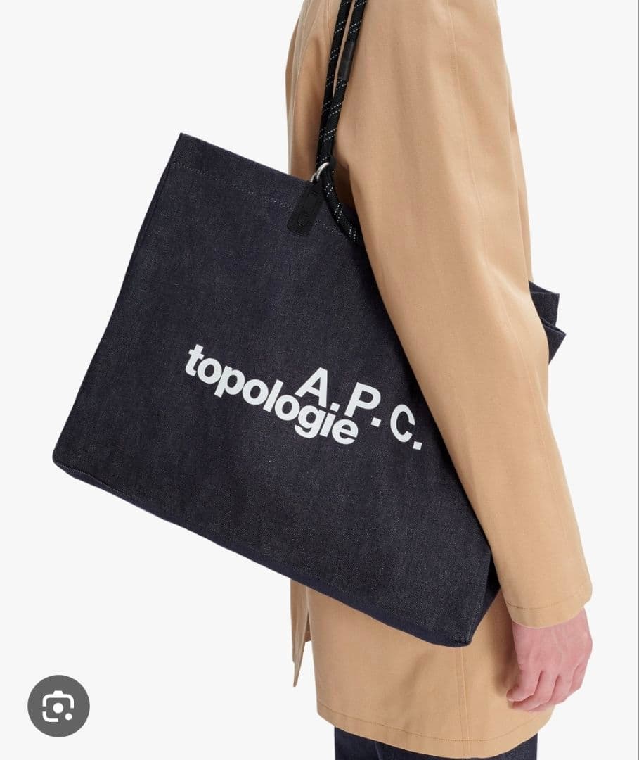 A.P.C. × topologie ネイビー トートバッグ完売品　大容量レア