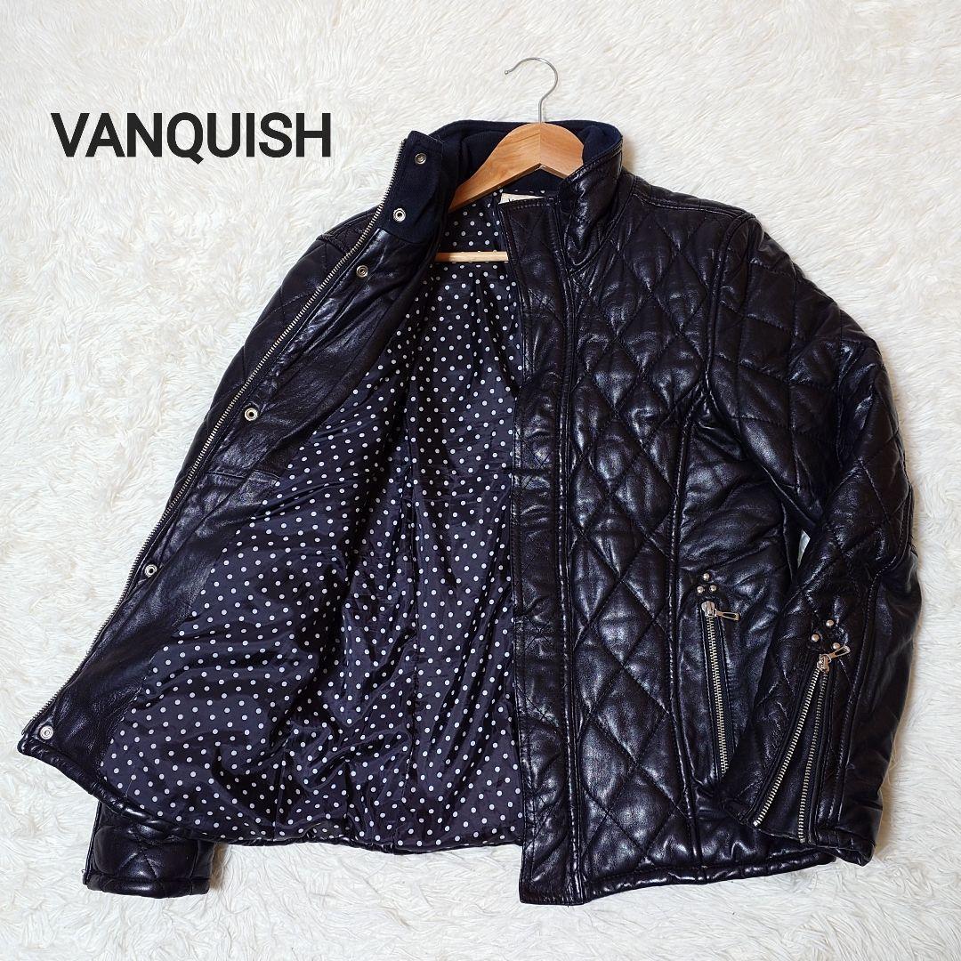 希少 ヴァンキッシュ【M】羊革 キルティングレザージャケット 黒 ☆美品☆
