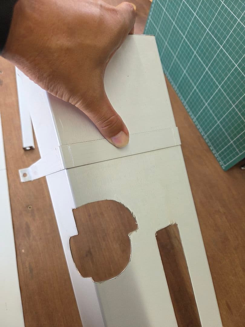 17スーパーグレート　バンパー　ダメージ隠し　鏡面ステンレス　タンク用バンド