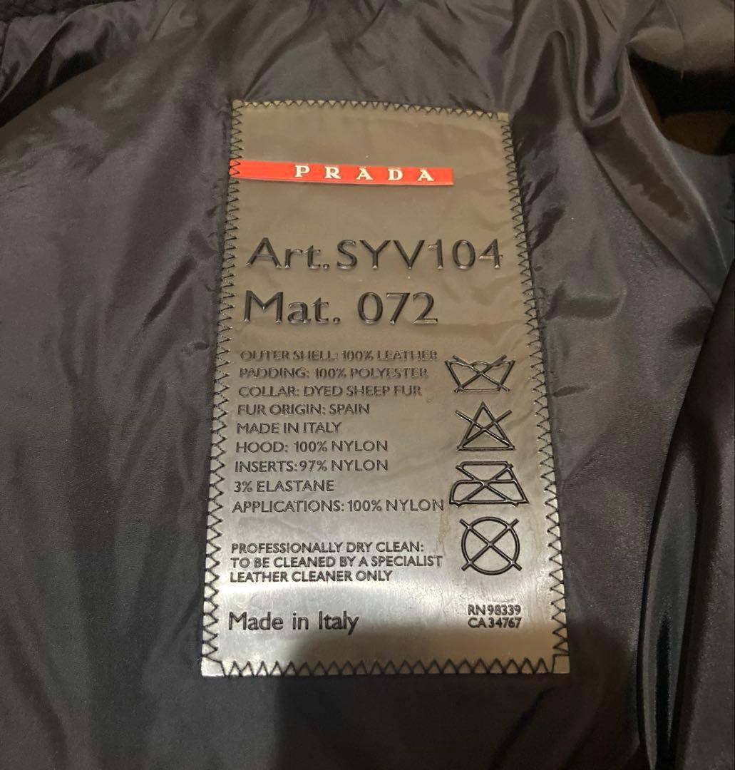 美品 PRADA SPORT レザージャケット サイズ48 国内正規品