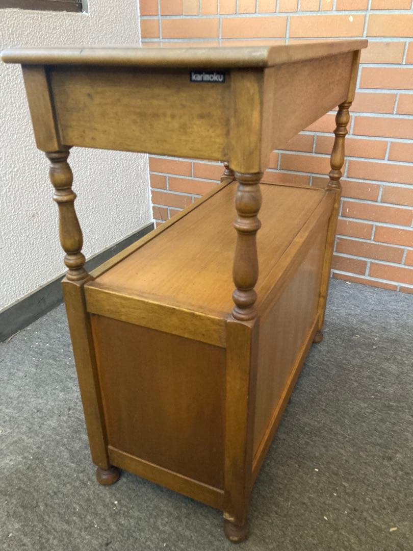 カリモク　キャビネット　チェスト　アンティーク調　ヴィンテージ　花台　電話台