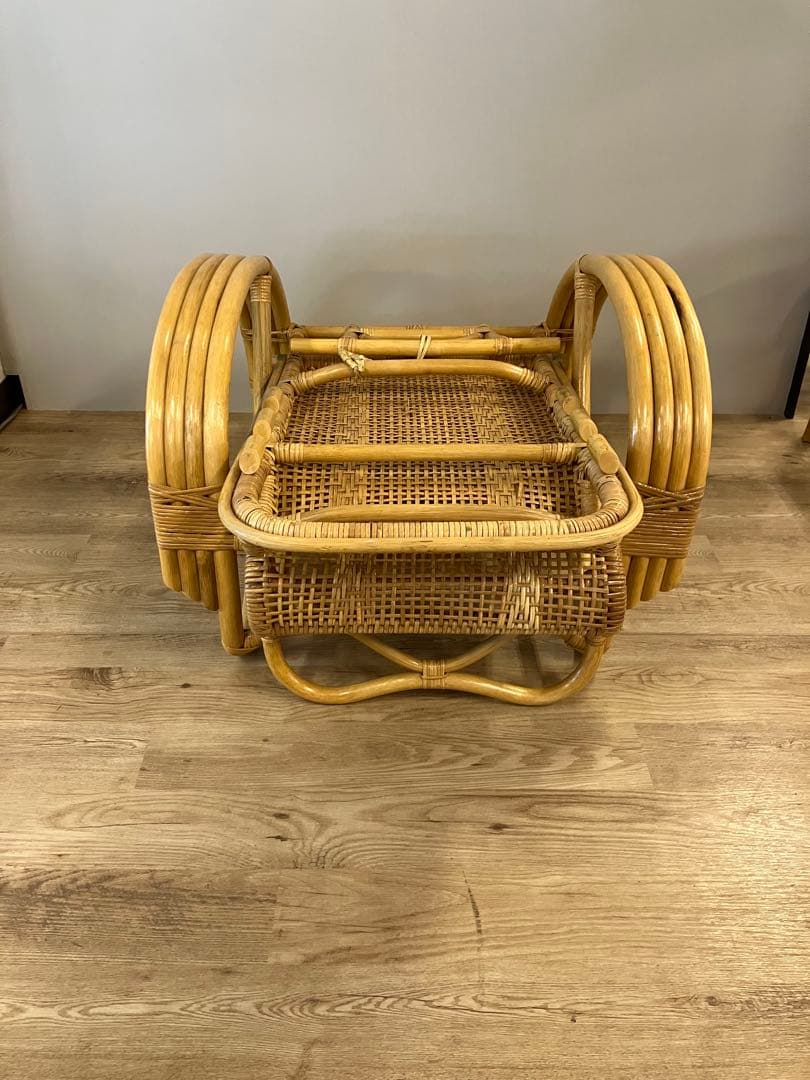 ラタン　リクライニングチェア　ジャンク品