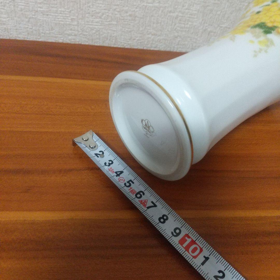 花柄陶器 花瓶 大倉陶園 ミモザ花瓶 小ぶり OKURA JAPAN