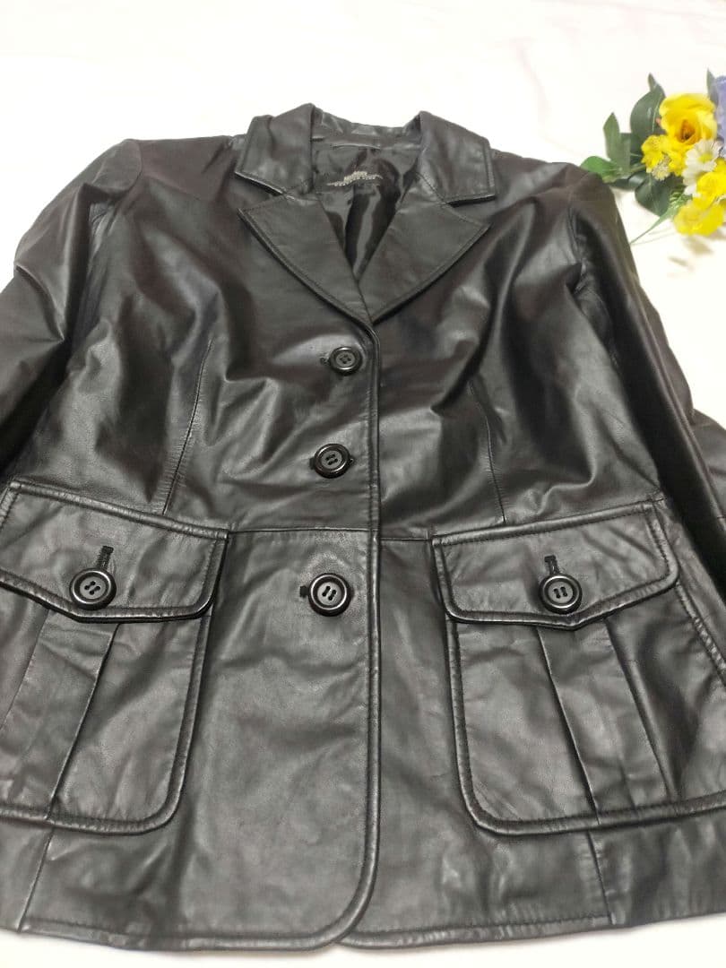 MaxMara Weekend Line 黒レザージャケット　本革　ブラック