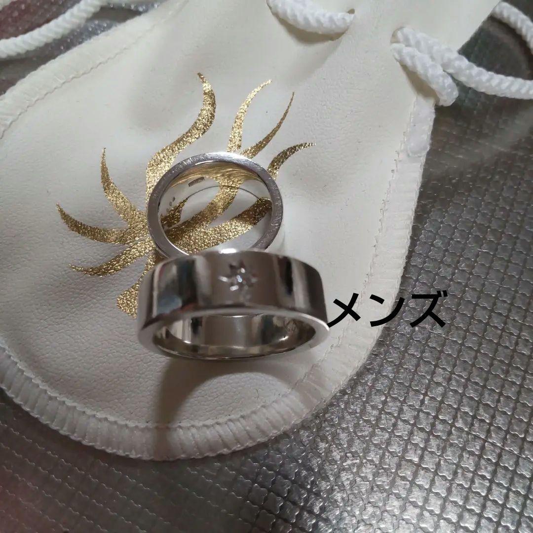 近日削除 １つ星ダイヤモンド ペアシルバーリング