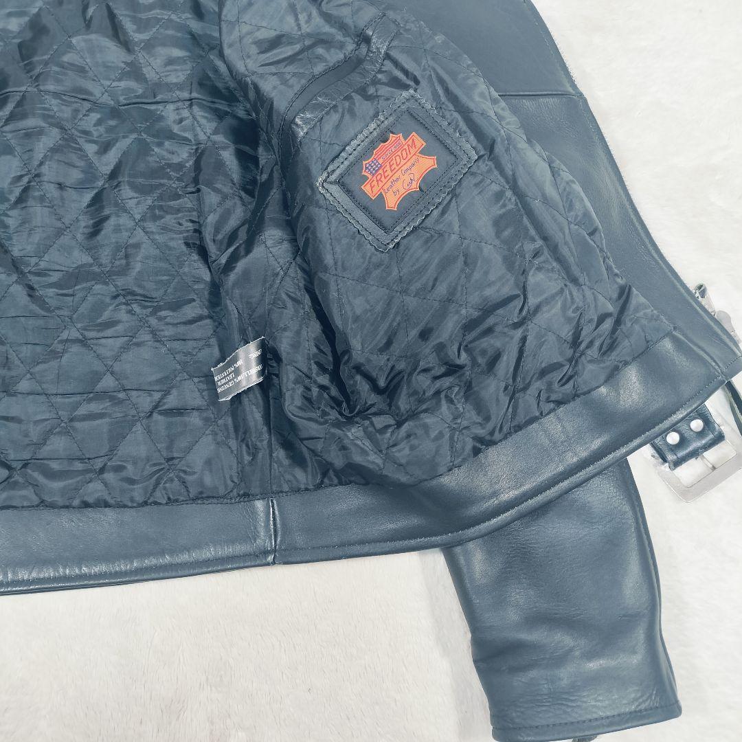 【大きなサイズ☆42】FREEDOM フリーダム　ダブルライダースジャケット