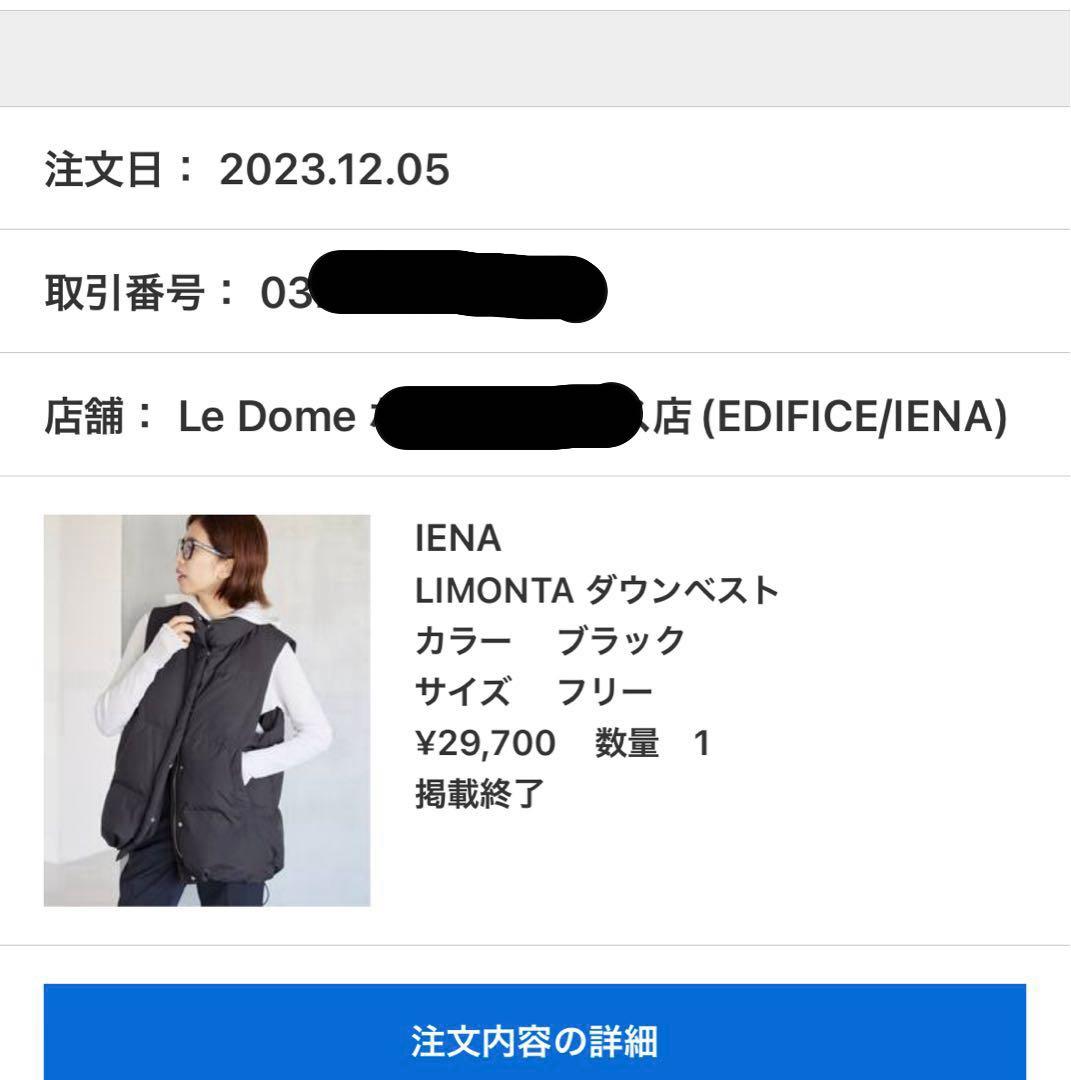 2023AW⭐︎IENA⭐︎LIMONTAダウンベスト