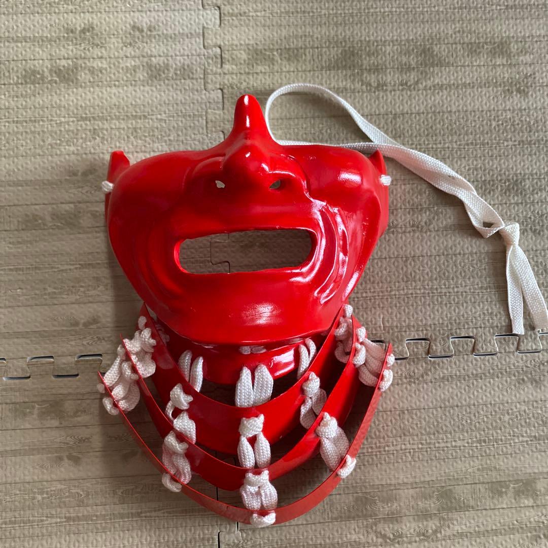 【着用可能】手作り　武具　鎧兜　甲冑　等身大　半頬　面頬　mempo 兜