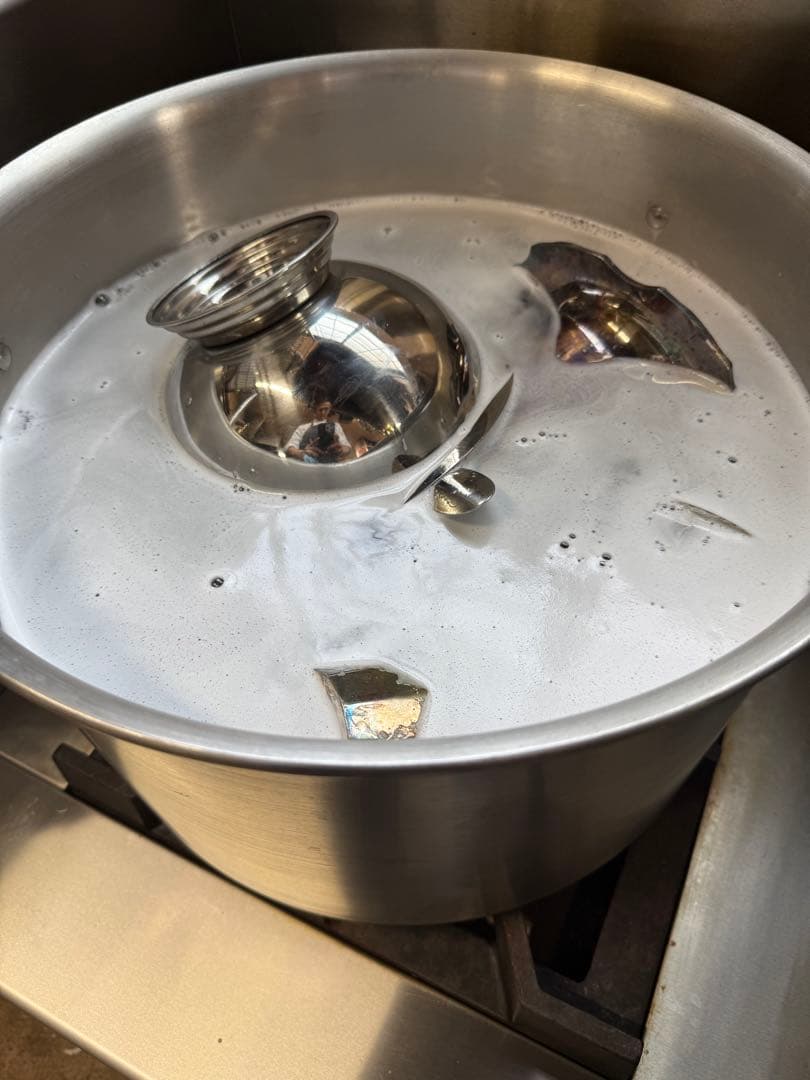 アンティーク　銀器　カップ持ち手付き